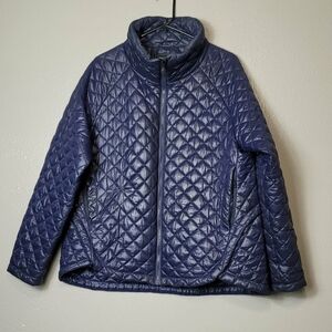 Sam Edelman Puffer Jacket Full Zip Pockets Size XL Quilted Hi Low Puffer Jacket
